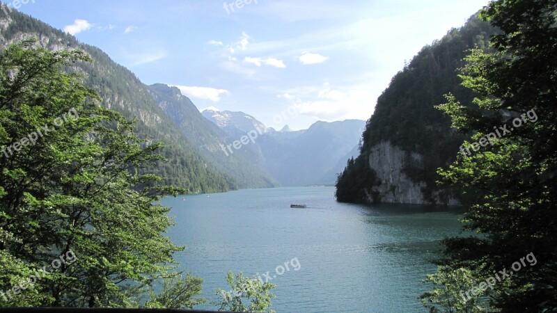 Königssee Germany Bavaria Berchtesgaden Watzmann