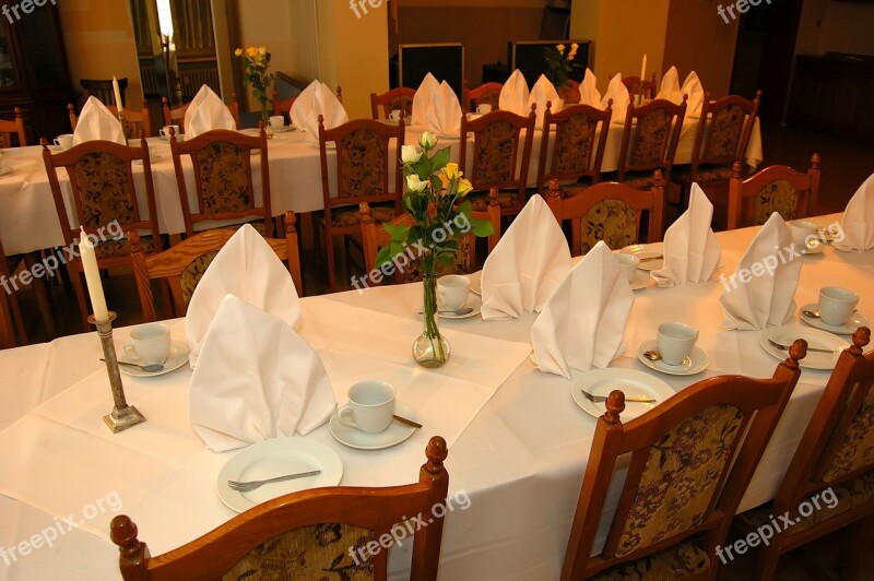 Guest Room Banquet Table Table Settings Tablecloth Hospitality