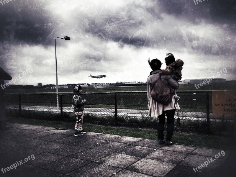 Schiphol Airport Airline Mother Children