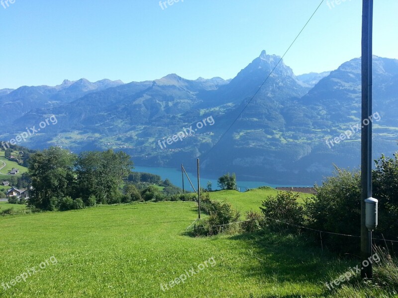 Amden Lake Walen Mürtschenstock Switzerland Free Photos