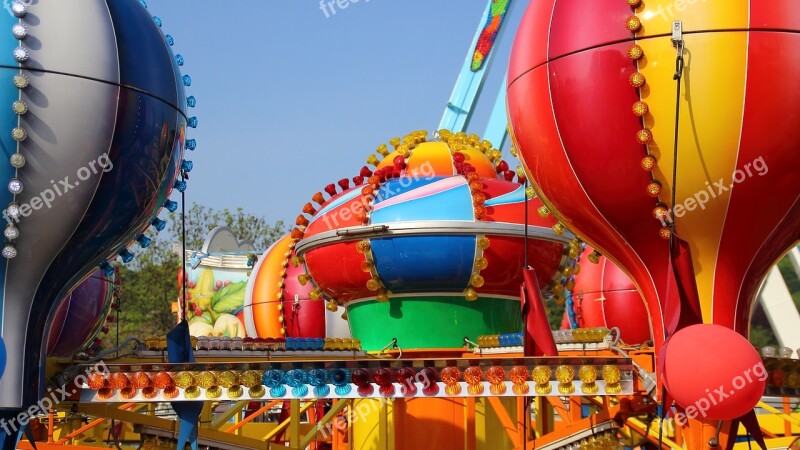 Carousel Year Market Fair Colorful Folk Festival