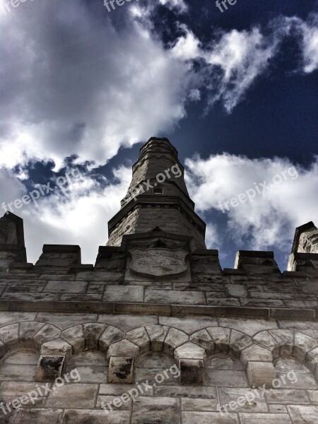 Battlefield Monument 1812 War Battlefield Sky Clouds