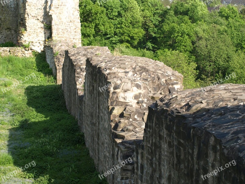 Castle Wall Middle Ages Wall City Blankenberg Historically