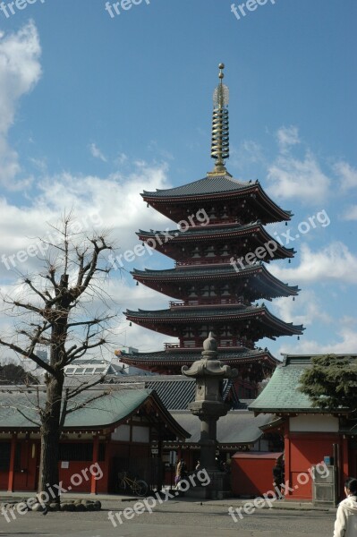 Shrine Japan Temple Asia Pagoda