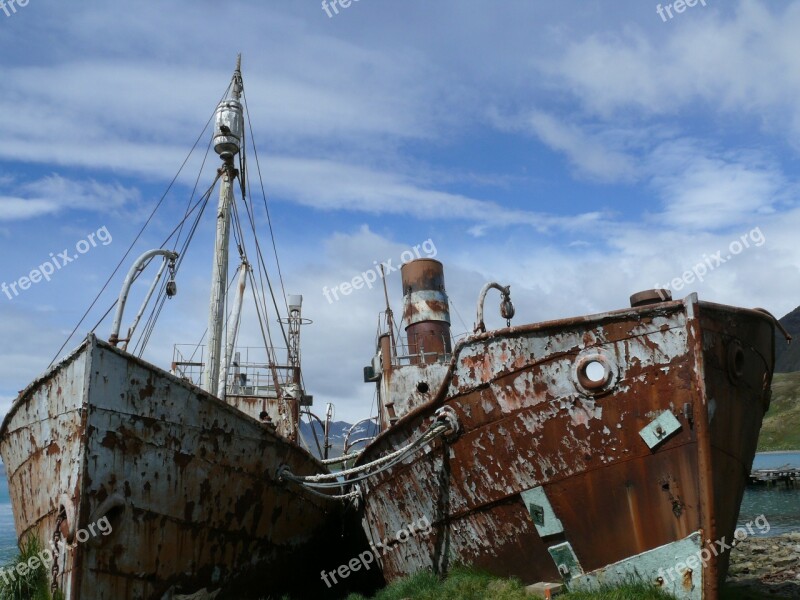 Ship Wreck Southern Ocean Antarctica Whalers Grytvikken