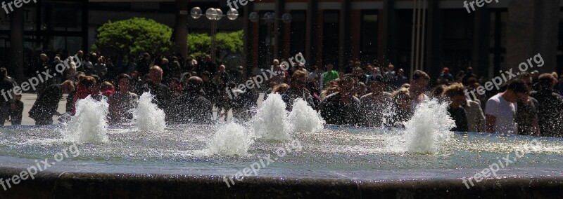 Fountain Water Human Backlighting Inject