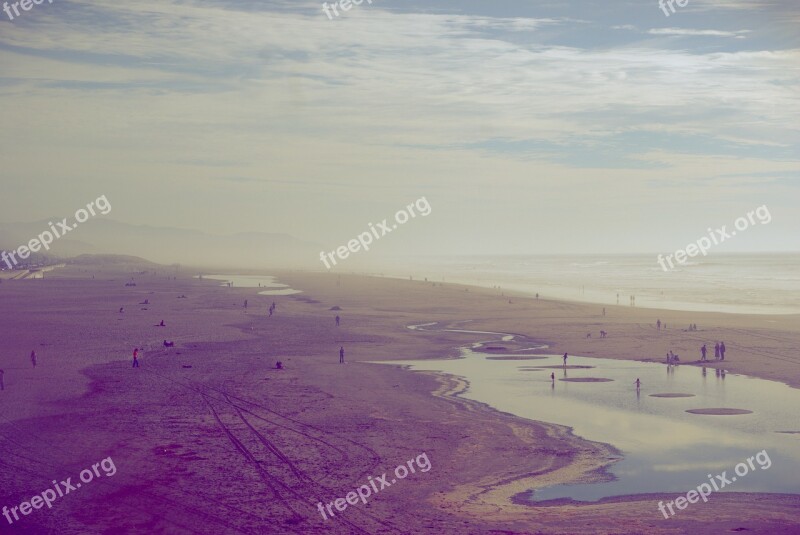 Beach Sandy Beach Ocean Pacific California