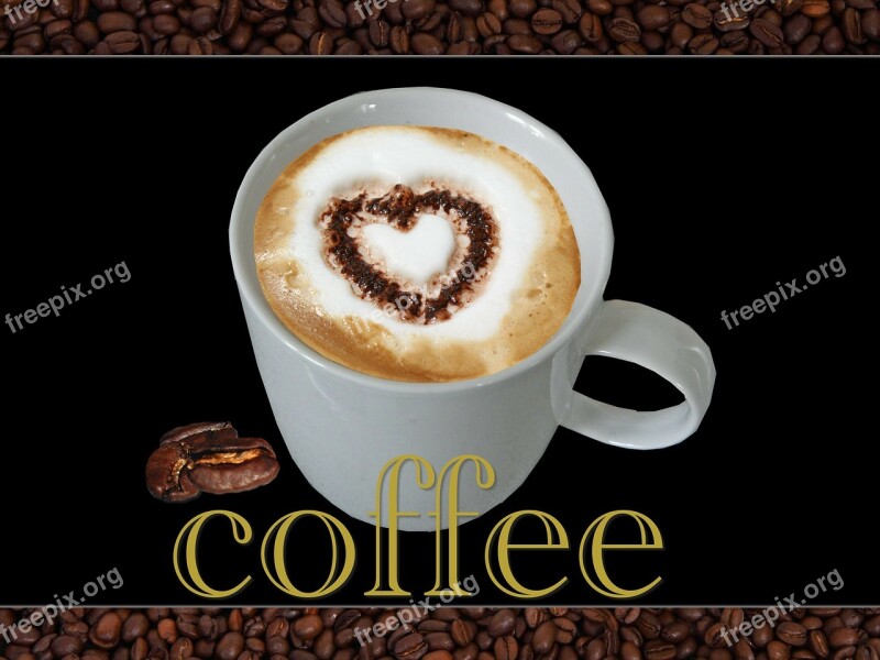 Coffee Heart Coffee Beans Love Coffee Hot Love