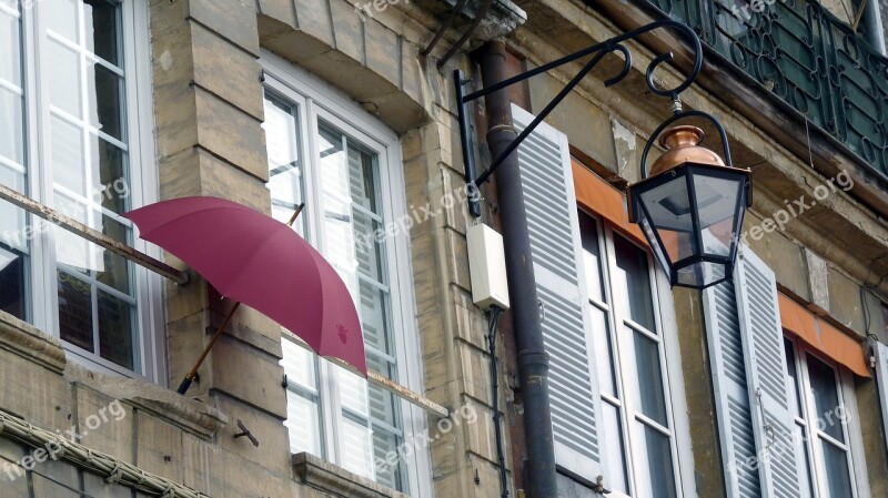 France Honfleur Facade Window Lantern