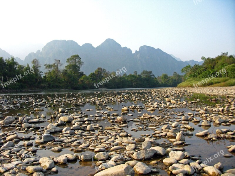 Laos Vang Vieng River Xong Water