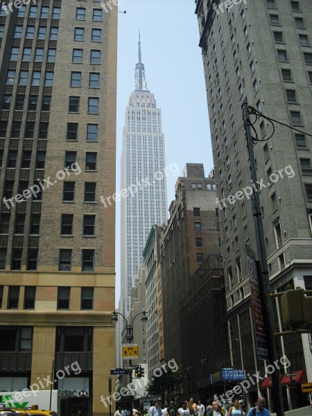 Empire State Building Skyscraper City New York City Big Apple