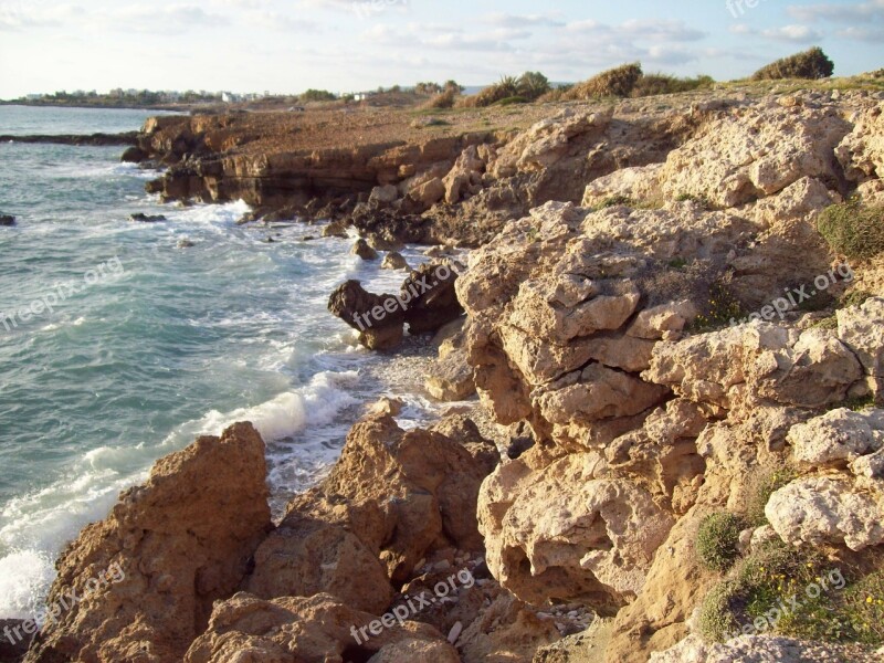 Cyprus Paphos Sea Coast Mediterranean