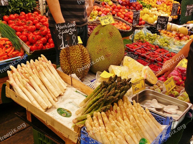 Market Stall Market Vegetable Stand Asparagus Sales Stand