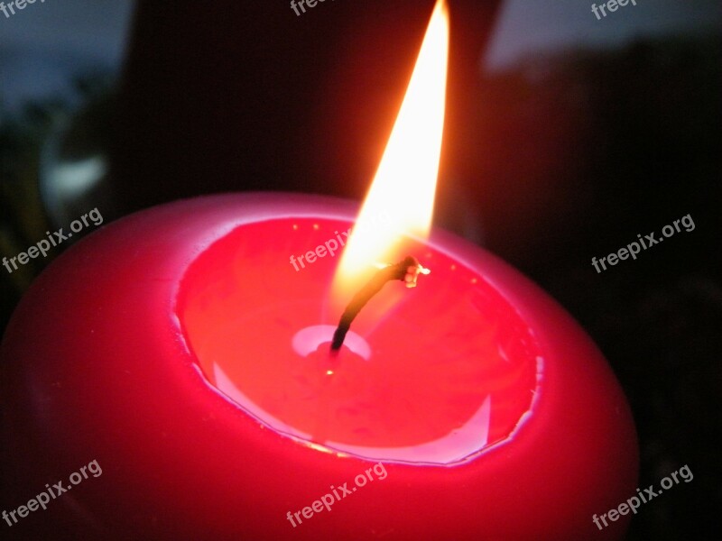 Candle Red Wax Wax Candle Heat