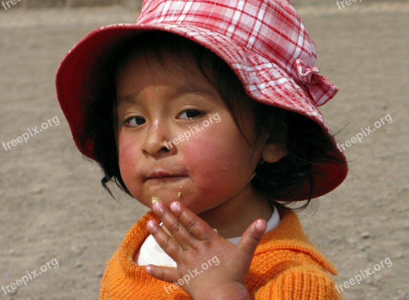 Peru Cusco Child Girl Hat