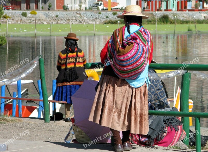 Peru Lake Titicaca Puno Women Peruvian Inside