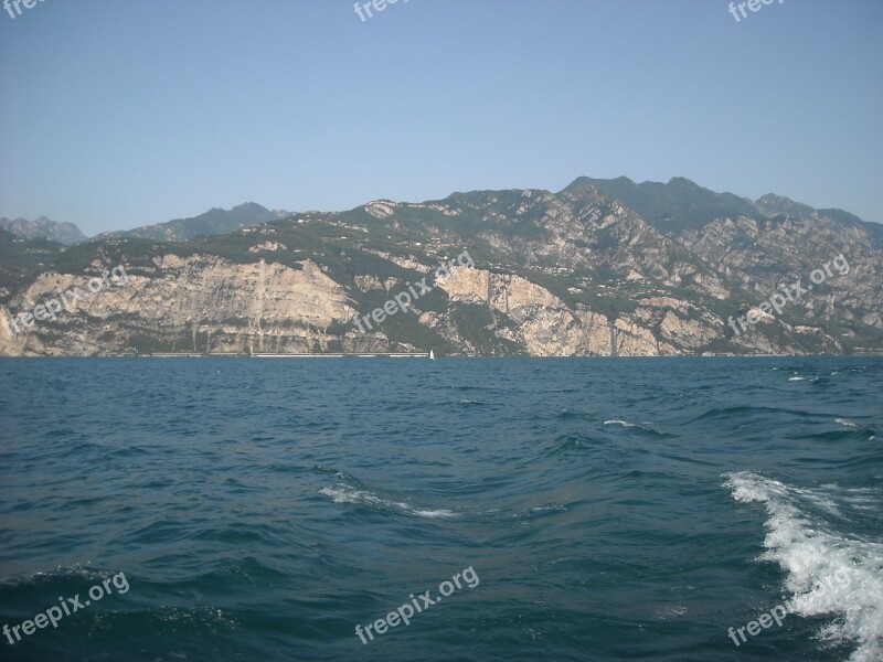 Italy Garda Coast Cliff Cliffs