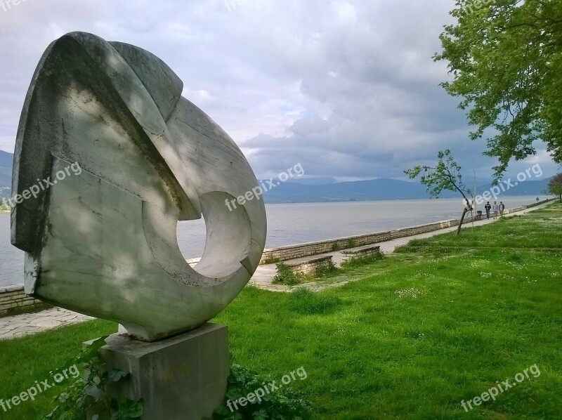 Ioannina Greece Art Sculpture Grass