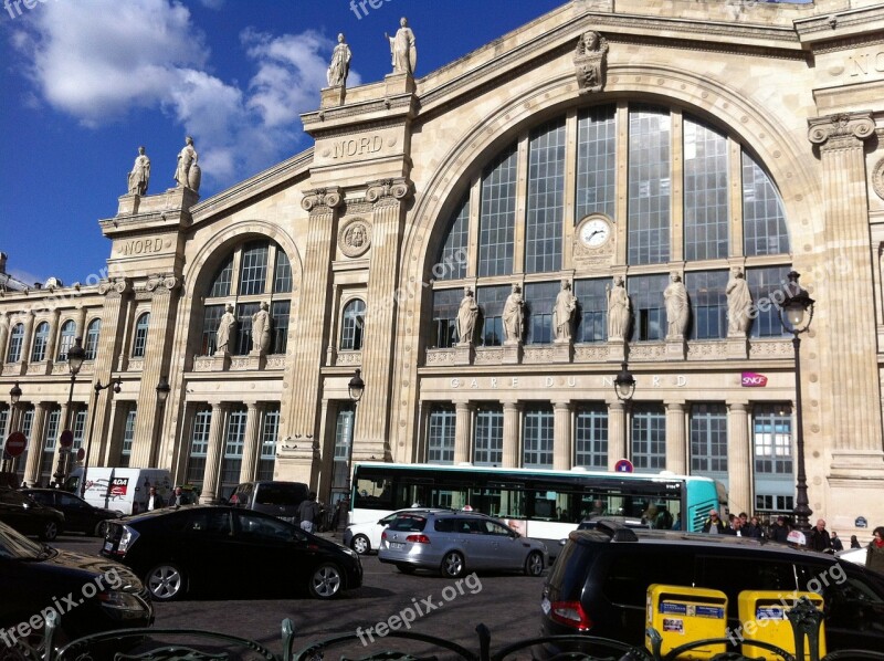 Station Train Gare Du Nord Platform Nord