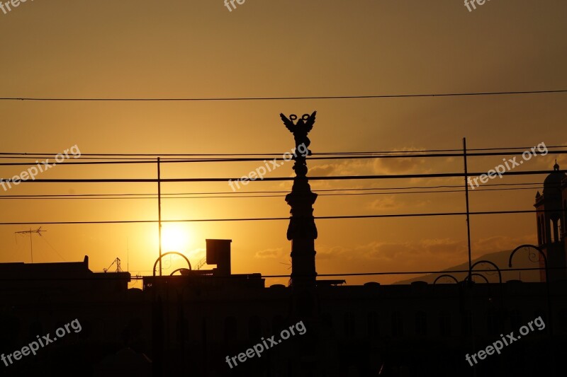 Sunset Statue Religion El Salvador Free Photos