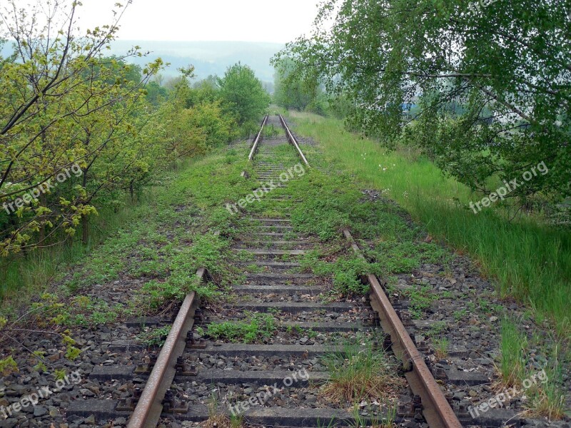 Track Lonely Abandoned Rails Old