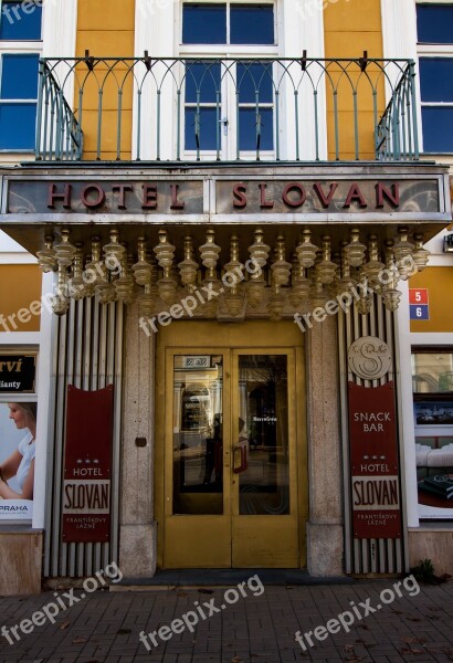 Lazne Czech Republic Hotel Slovan Architecture Historically