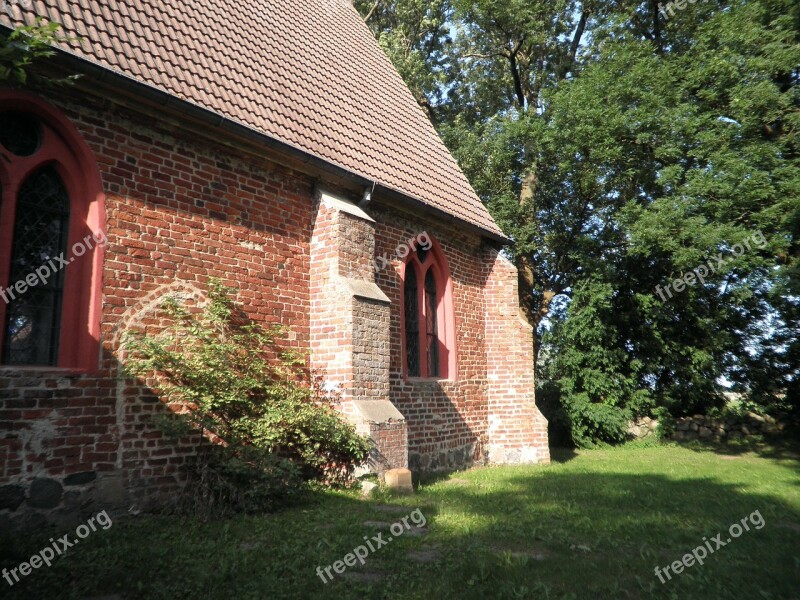 Village Church Brick Netzelkow Island Of Usedom Architecture