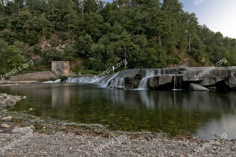 River Waterfall Ardèche Water Nature