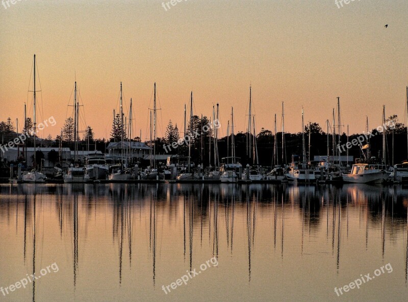 Sailboats Harbor Port Boats Seaside