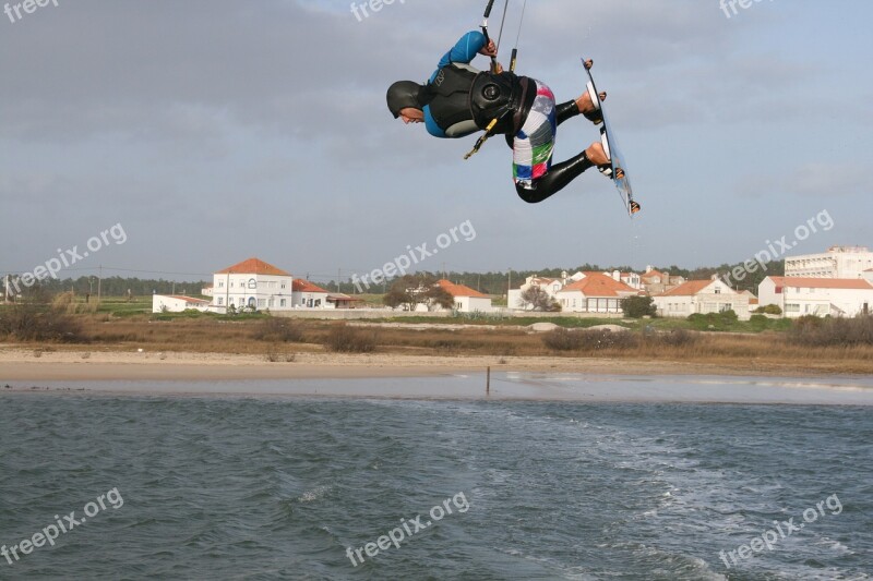 Kitsurf Pond Saint Andrew Portugal Free Photos