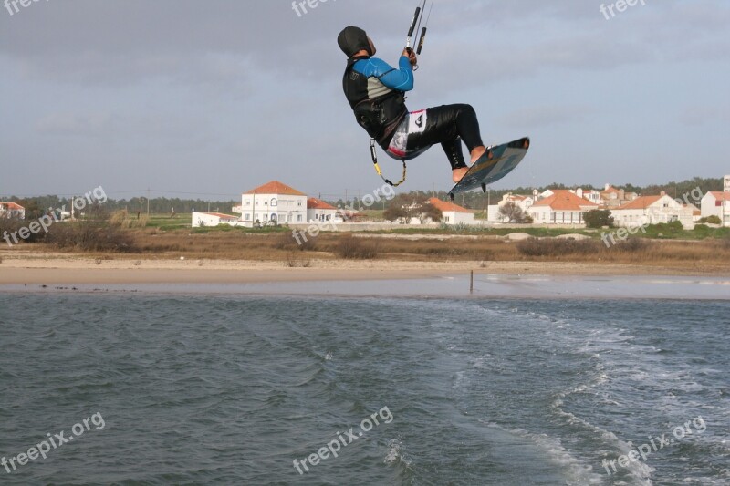 Kitsurf Pond Saint Andrew Portugal Free Photos