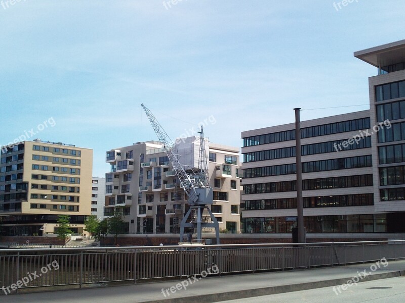 Hamburg Harbour City Building Channel Crane