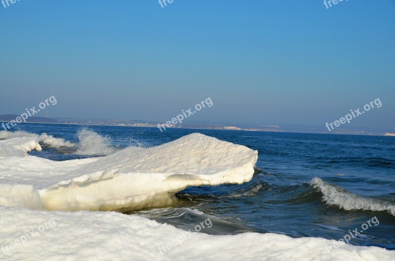 Ice Floes Baltic Sea Winter Free Photos