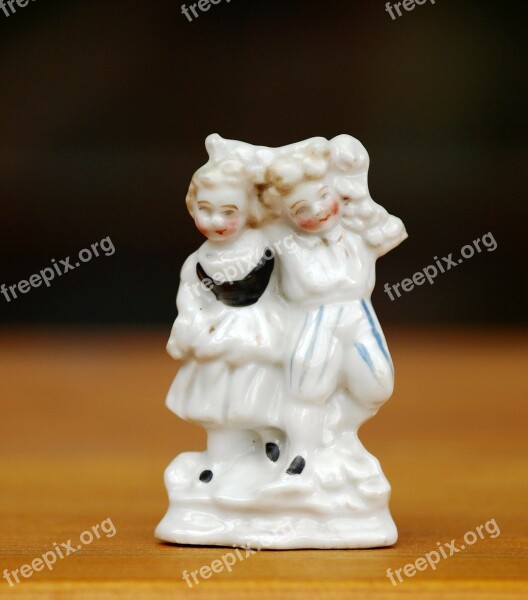 Porcelain Figurine Figure Porcelain Antique Couple