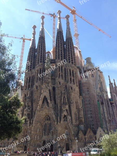 La Sagrada Familia Gaudi Cathedral Dome Church