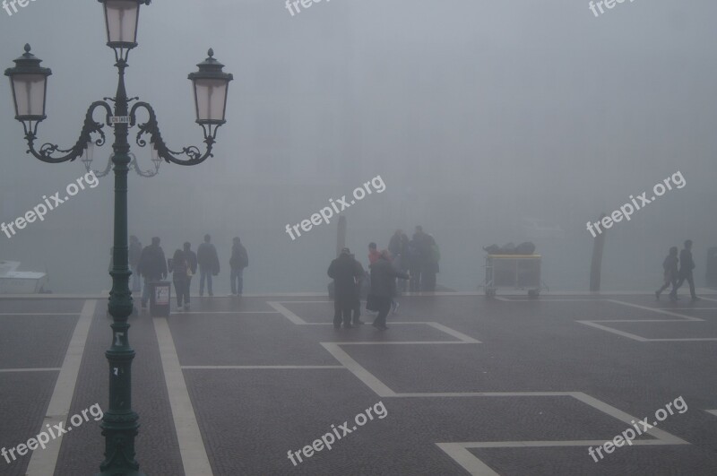 Venice Lantern Channels Fog Haze