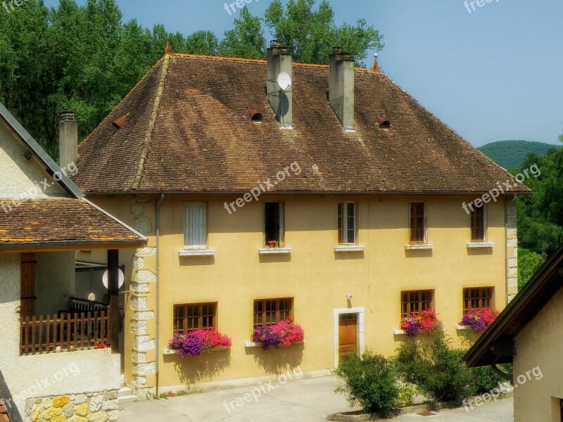 Chanaz France Village Buildings Houses