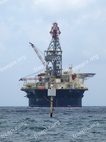 Oil Rig Technology Sea Ocean Boje