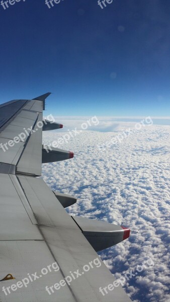 Flight Fly Wing Clouds Sky