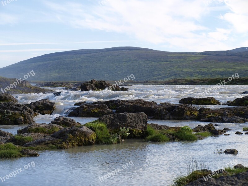 Iceland Landscape Water River Free Photos