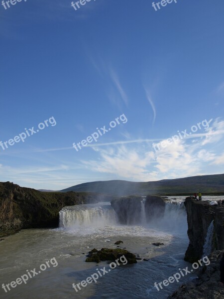 Iceland Landscape Waterfall Water Free Photos