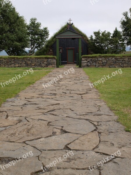 Iceland Church Moss Turf Church Free Photos