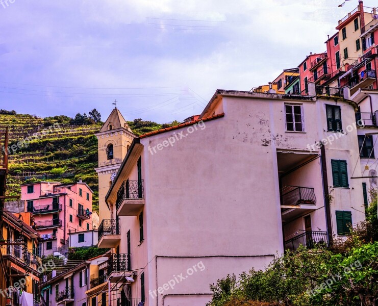 Cinque Terre Italy Amalfi Coast Architecture Buildings