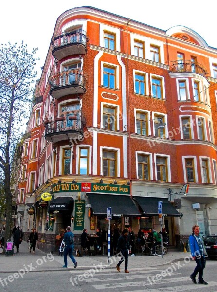 Pub Street Life Facade Swedenborgsgatan Södermalm