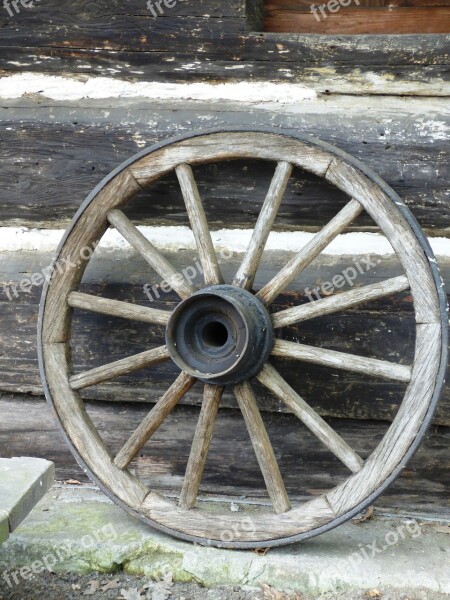 Wheel Village Rural Near The Car Car