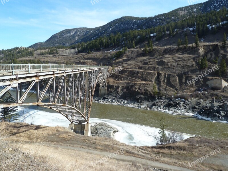 Bridge Metal Construction Overpass Steel Fraser River