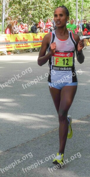 Marathon Run Corridor Madrid Kenyan