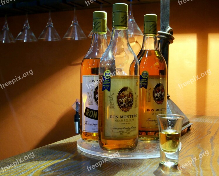 Rum Alcohol Drink Glass Bottle