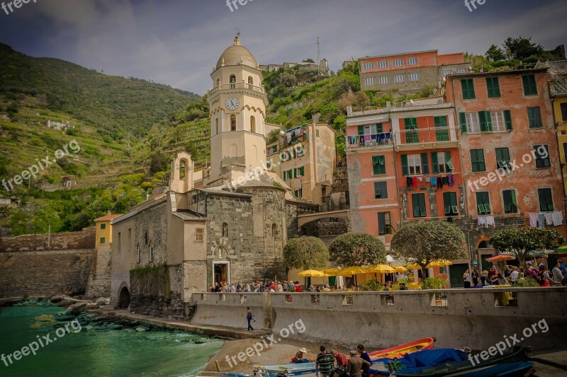 Cinque Terre Italy Beach Amalfi Coast Architecture