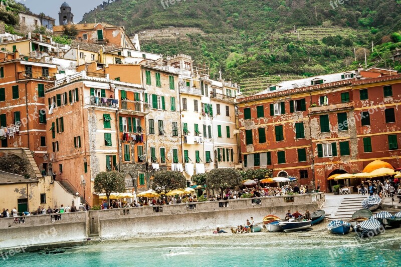 Cinque Terre Italy Beach Amalfi Coast Architecture